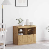 Dressoir Bruin 81 X 37 X 67 Cm Bewerkt Hout