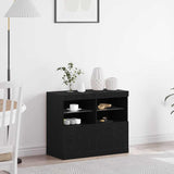 Dressoir Bruin 81 X 37 X 67 Cm Bewerkt Hout