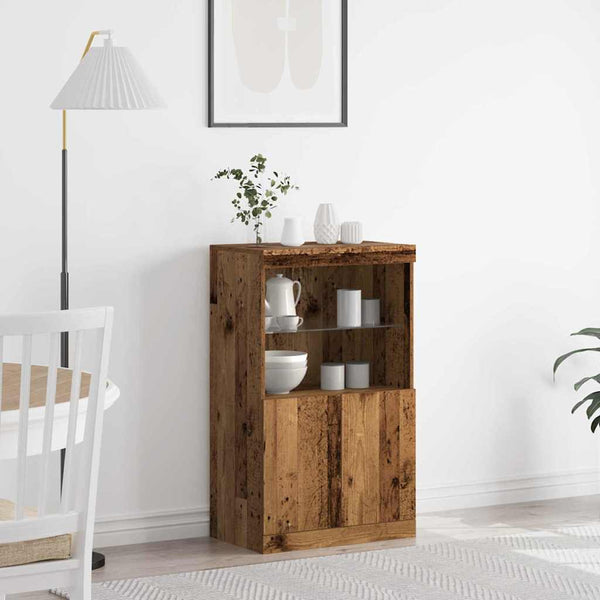 Dressoir Bruin 60 X 37 X 100 Cm Bewerkt Hout