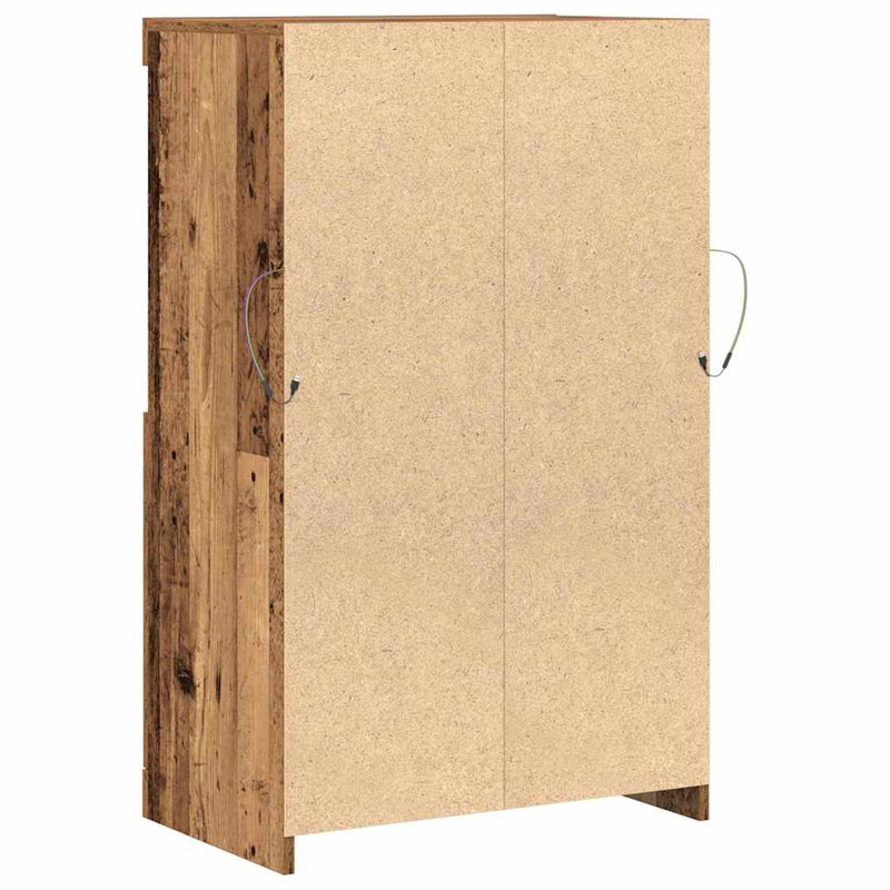 Dressoir Bruin 60 X 37 X 100 Cm Bewerkt Hout