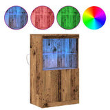 Dressoir Bruin 60 X 37 X 100 Cm Bewerkt Hout