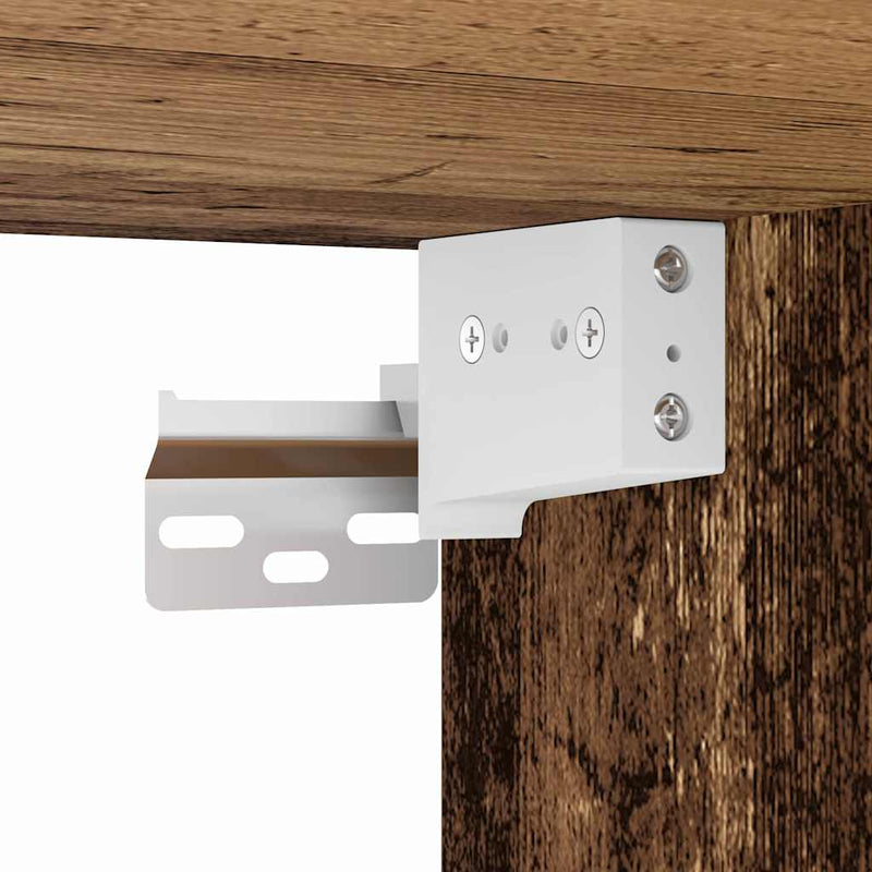 Drijvende Plank Met Plank Bruin 40 X 28.5 X 40 Cm Bewerkt Hout