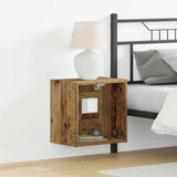Drijvende Plank Met Plank Bruin 40 X 28.5 X 40 Cm Bewerkt Hout