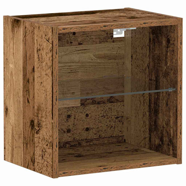 Drijvende Plank Met Plank Bruin 40 X 28.5 X 40 Cm Bewerkt Hout