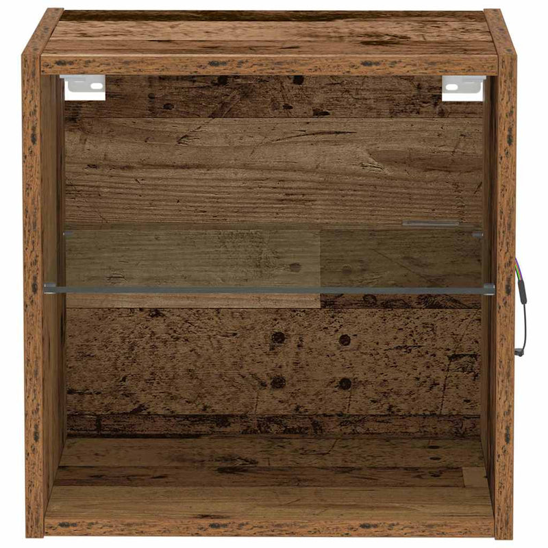 Drijvende Plank Met Plank Bruin 40 X 28.5 X 40 Cm Bewerkt Hout