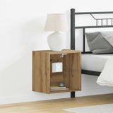Drijvende Plank Met Plank Bruin 40 X 28.5 X 40 Cm Bewerkt Hout