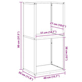 Brandhoutrek 40X30X80 Cm Koudgewalst Staal