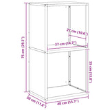 Brandhoutrek 40X30X75 Cm Koudgewalst Staal