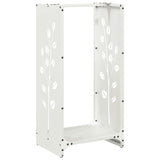 Brandhoutrek 40X30X80 Cm Koudgewalst Staal Wit
