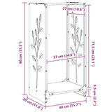 Brandhoutrek 40X30X80 Cm Koudgewalst Staal Wit