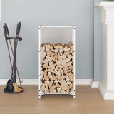 Brandhoutrek 40X30X80 Cm Koudgewalst Staal Wit