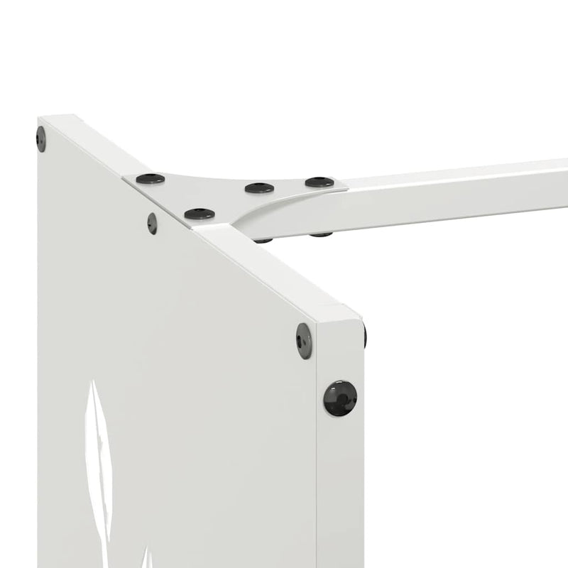 Brandhoutrek 40X30X80 Cm Koudgewalst Staal Wit