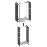 Brandhoutrek 40X30X80 Cm Koudgewalst Staal Wit