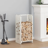 Brandhoutrek 40X30X80 Cm Koudgewalst Staal Wit