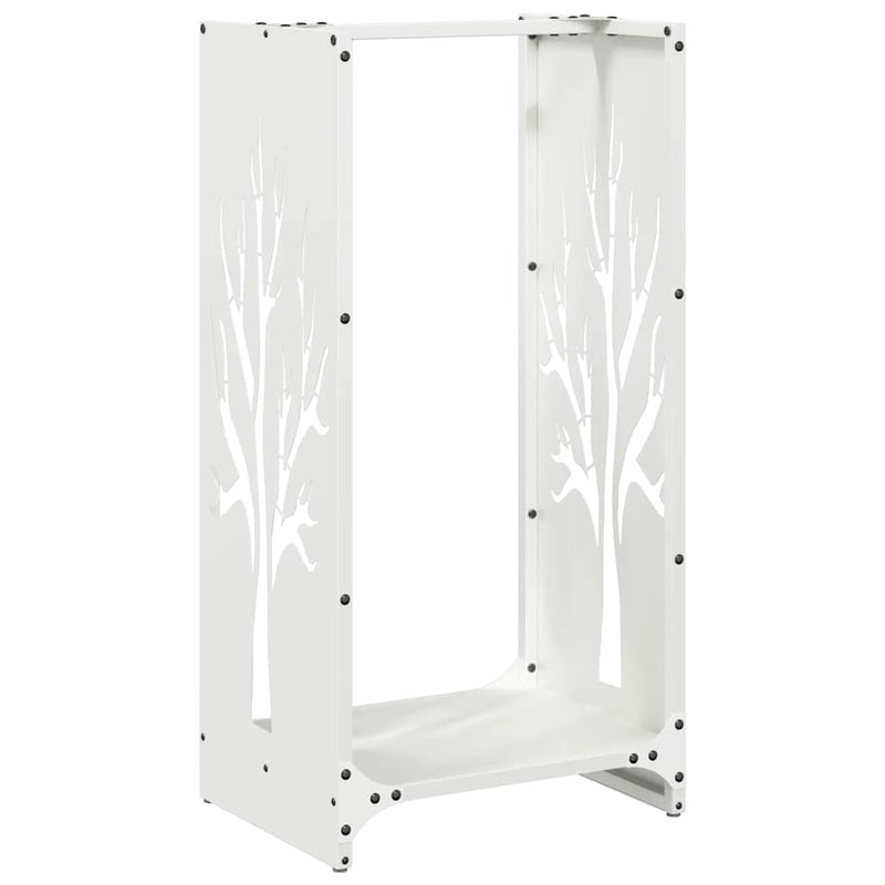 Brandhoutrek 40X30X80 Cm Koudgewalst Staal Wit
