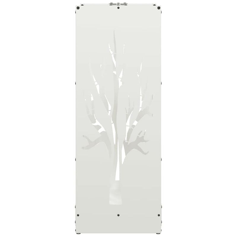 Brandhoutrek 40X30X80 Cm Koudgewalst Staal Wit