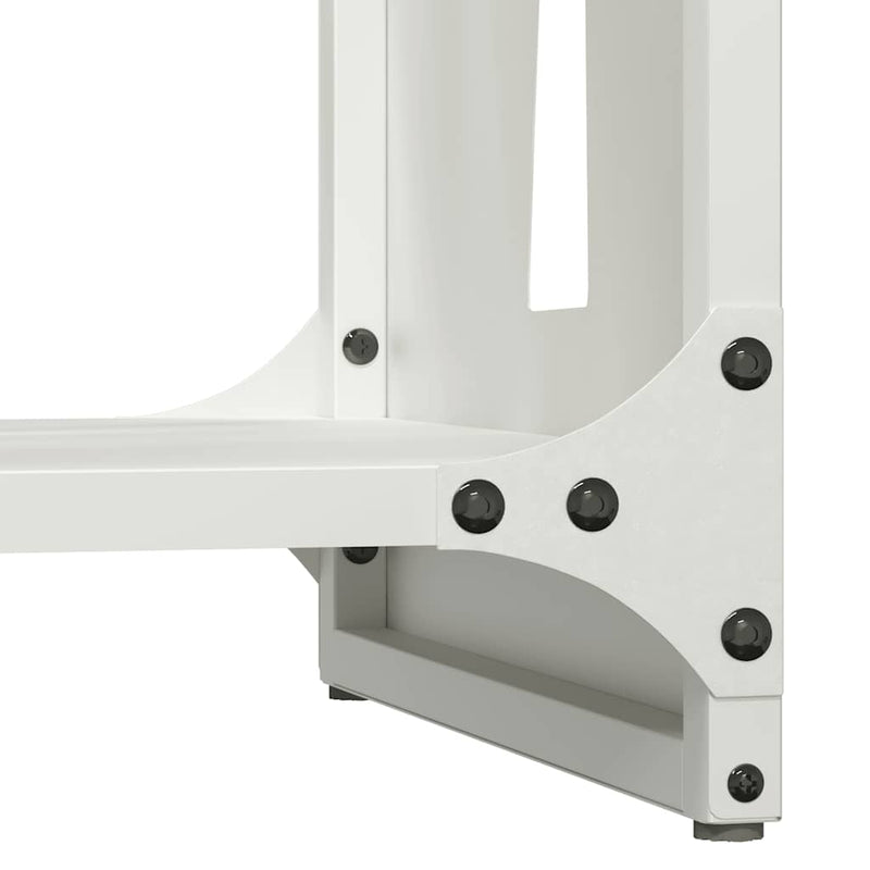 Brandhoutrek 40X30X80 Cm Koudgewalst Staal Wit