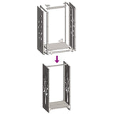 Brandhoutrek 40X30X80 Cm Koudgewalst Staal Wit