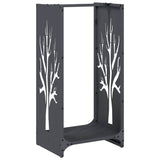 Brandhoutrek 40X30X80 Cm Koudgewalst Staal Antraciet