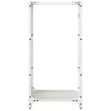 Brandhoutrek 40X30X80 Cm Koudgewalst Staal Wit