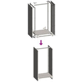 Brandhoutrek 40X30X80 Cm Koudgewalst Staal Wit