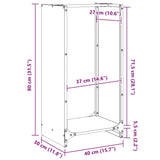 Brandhoutrek 40X30X80 Cm Koudgewalst Staal Antraciet