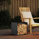 Brandhoutrek 40X40X40 Cm Koudgewalst Staal Zwart