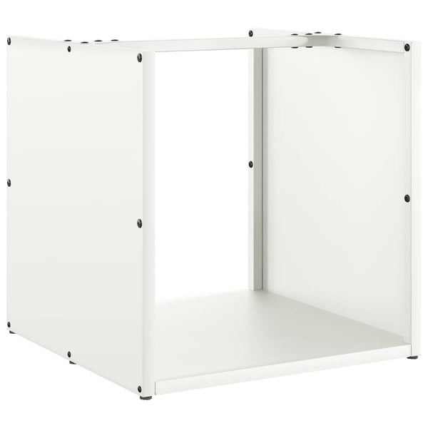 Brandhoutrek 40X40X40 Cm Koudgewalst Staal Wit