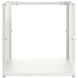 Brandhoutrek 40X40X40 Cm Koudgewalst Staal Wit
