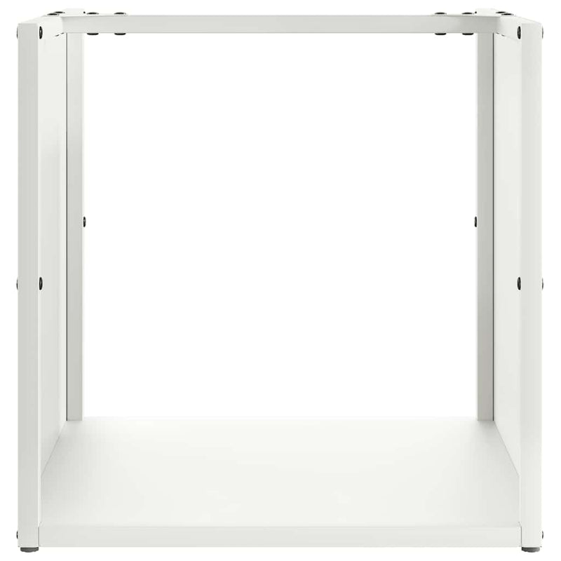 Brandhoutrek 40X40X40 Cm Koudgewalst Staal Wit