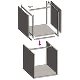 Brandhoutrek 40X40X40 Cm Koudgewalst Staal Wit