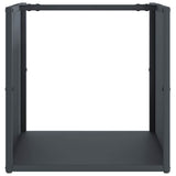 Brandhoutrek 40X40X40 Cm Koudgewalst Staal Antracietkleurig