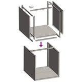 Brandhoutrek 40X40X40 Cm Koudgewalst Staal Antracietkleurig