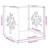 Brandhoutrek 40X40X40 Cm Koudgewalst Staal Wit