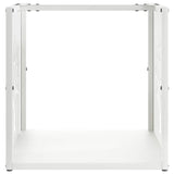 Brandhoutrek 40X40X40 Cm Koudgewalst Staal Wit