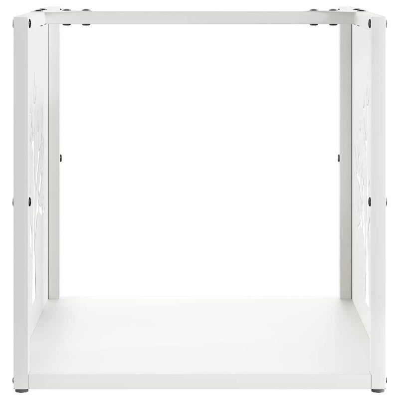 Brandhoutrek 40X40X40 Cm Koudgewalst Staal Wit