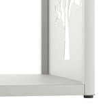 Brandhoutrek 40X40X40 Cm Koudgewalst Staal Wit