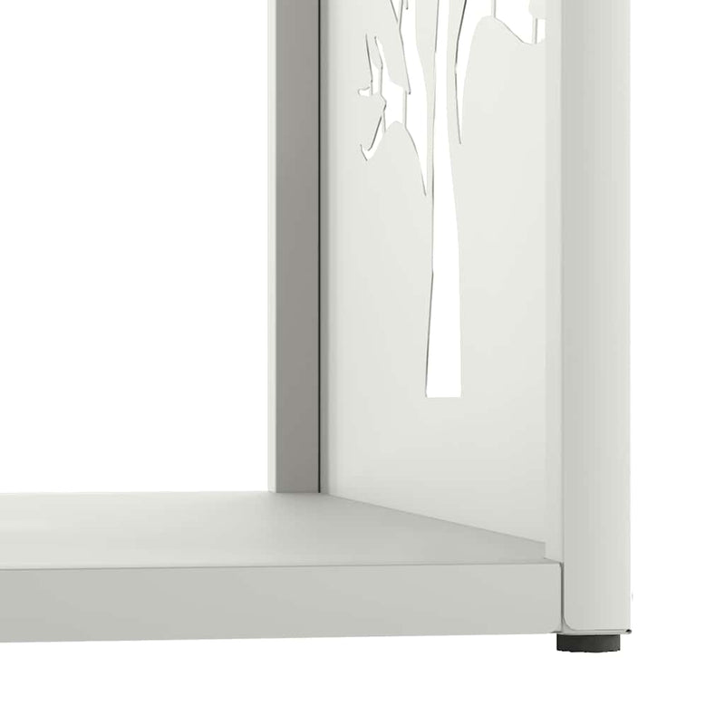 Brandhoutrek 40X40X40 Cm Koudgewalst Staal Wit