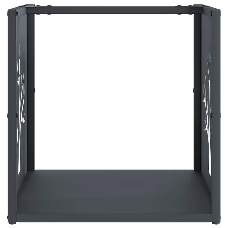 Brandhoutrek 40X40X40 Cm Koudgewalst Staal Antracietkleurig