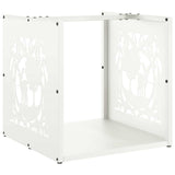 Brandhoutrek 40X40X40 Cm Koudgewalst Staal Wit