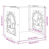 Brandhoutrek 40X40X40 Cm Koudgewalst Staal Wit