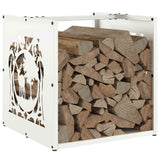 Brandhoutrek 40X40X40 Cm Koudgewalst Staal Wit