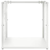 Brandhoutrek 40X40X40 Cm Koudgewalst Staal Wit