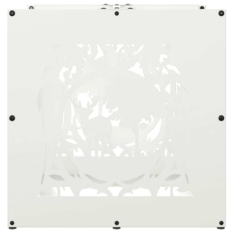 Brandhoutrek 40X40X40 Cm Koudgewalst Staal Wit