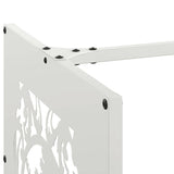 Brandhoutrek 40X40X40 Cm Koudgewalst Staal Wit
