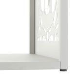 Brandhoutrek 40X40X40 Cm Koudgewalst Staal Wit