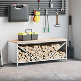 Brandhoutrek Met Houten Blad 100,5X35,5X40 Cm