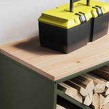 Brandhoutrek Met Houten Blad 100,5X35,5X40 Cm