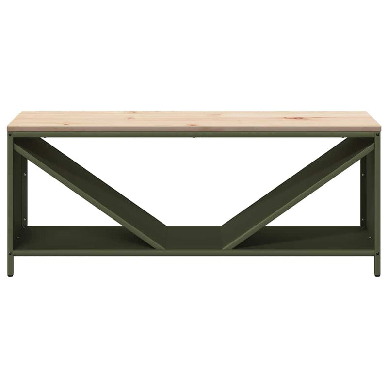 Brandhoutrek Met Houten Blad 100,5X35,5X40 Cm