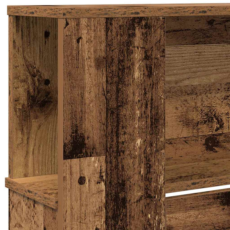 Hoofdeinde Kas Met Opslag 220 X 18,5 X 104,5 Cm Bewerkt Hout